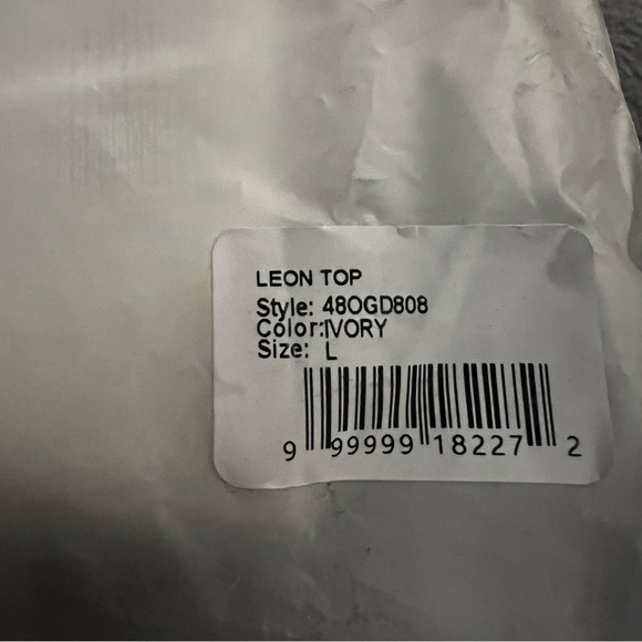 One Grey Day OGD NWT Leon Top in Ivory. SIZE LARGE - Picture 3 of 4